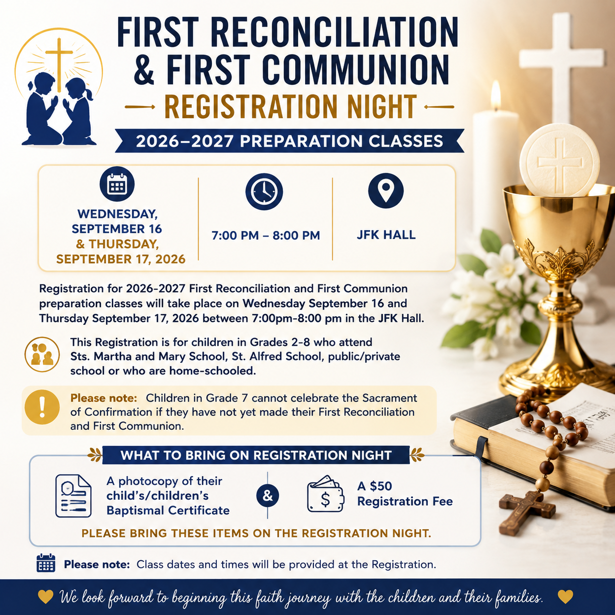 First Communion registration First Communion registration