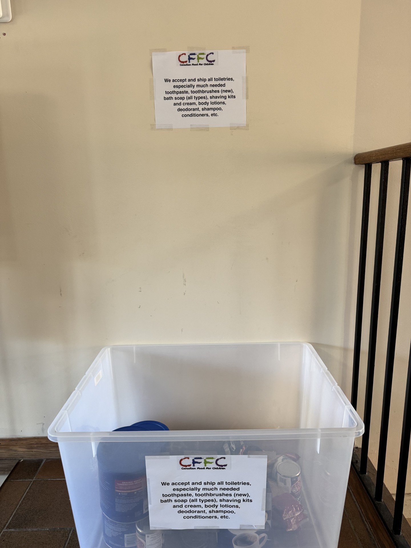 Canadian Food for Children Bin