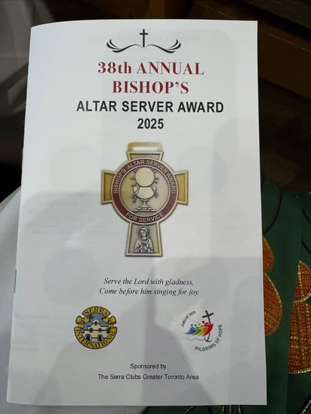 Altar server awards Altar server awards