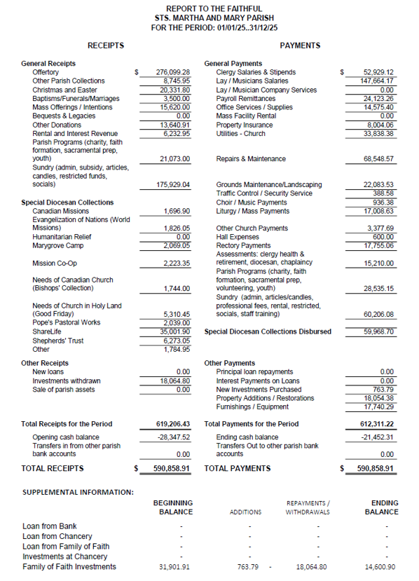 Financial Report for 2025